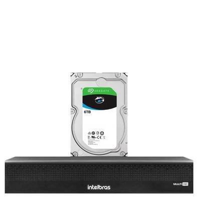 Dvr 16 Canais Intelbras Mhdx 1016 Multi Hd - Ip, Hdcvi, Hdtvi, Ahd E Analógica Com Hd 6 Tb