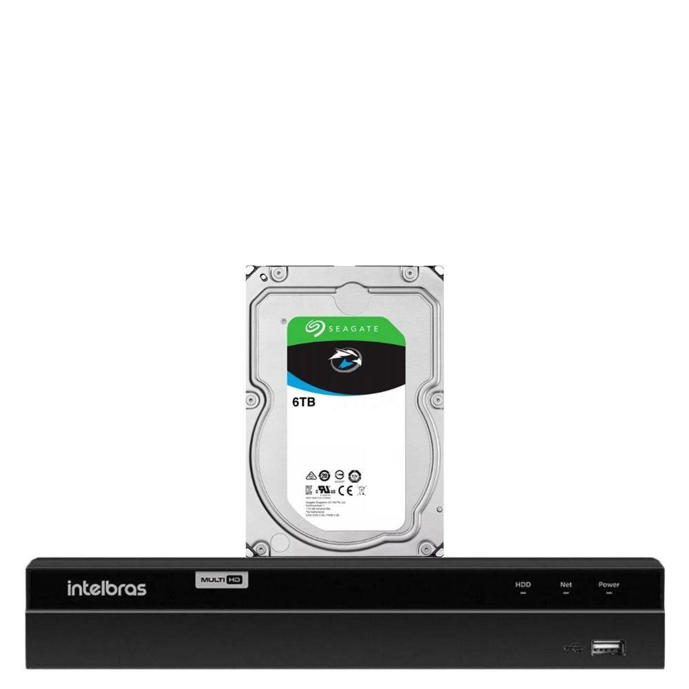 Dvr 8 Canais Mhdx 1208 Com Detecção Inteligente De Movimento Com Hd 6 Tb - Intelbras