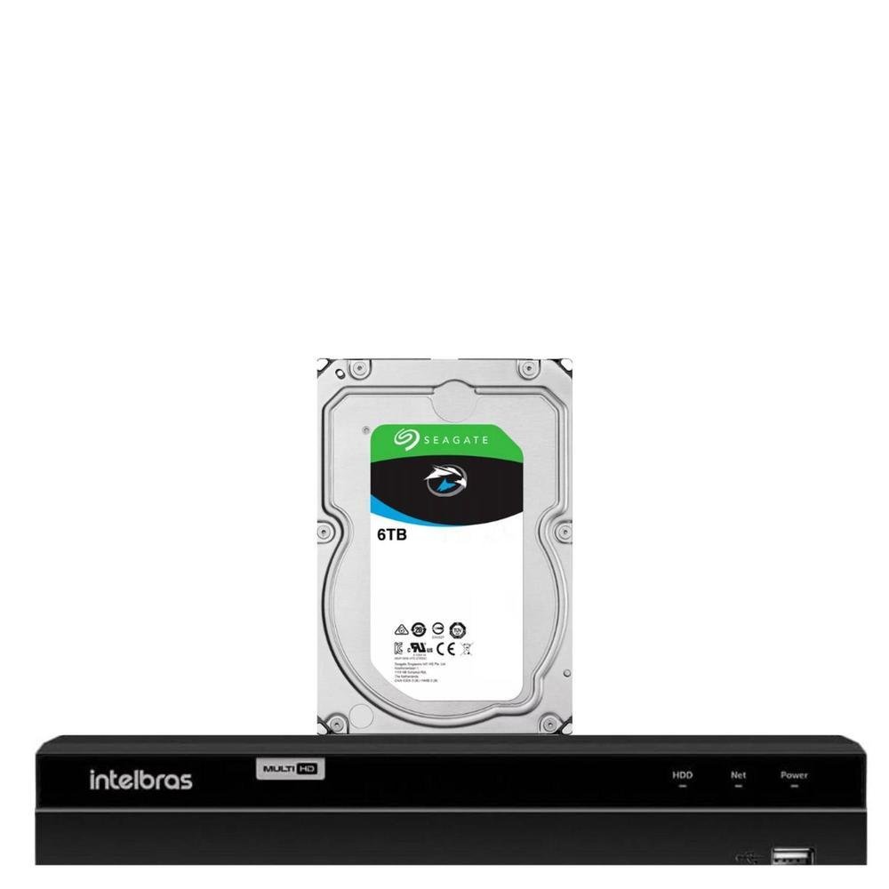 Dvr Intelbras 16 Canais Mhdx 1216 Multi Hd - Ip, Hdcvi, Hdtvi, Ahd E Analógica Com Hd 6 Tb - Intebras