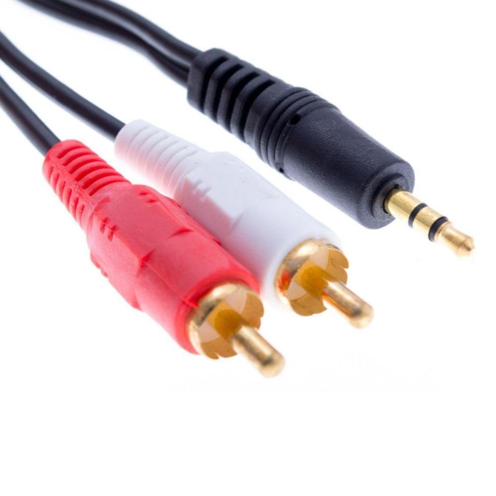 Imagem 1 de 5 do produto Cabo Fio Adaptador P2 Macho Para 2x Rca Macho 3 M Metros Tamanho:3 Metros