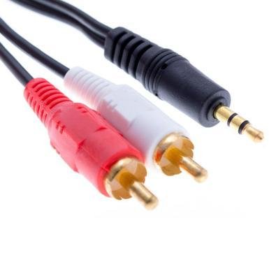 Cabo Fio Adaptador P2 Macho Para 2x Rca Macho 3 M Metros Tamanho:3 Metros