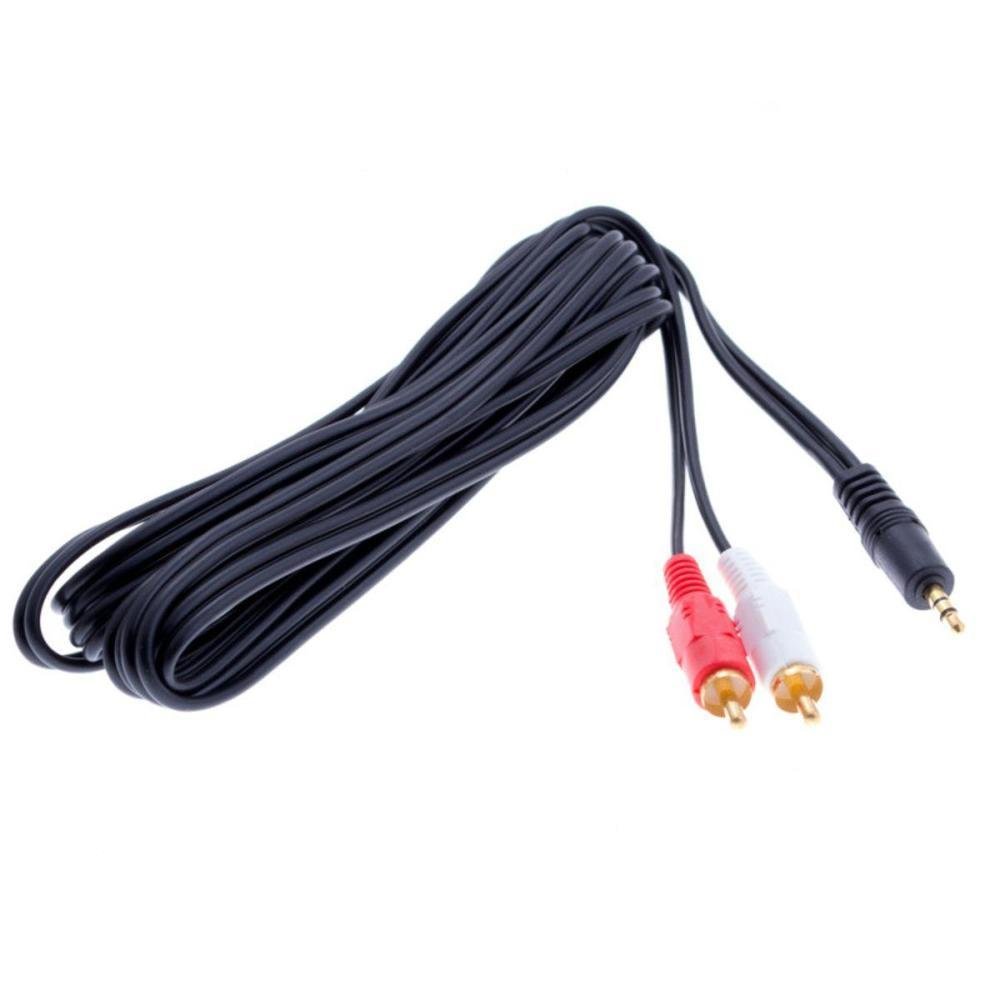 Imagem 4 de 5 do produto Cabo Fio Adaptador P2 Macho Para 2x Rca Macho 3 M Metros Tamanho:3 Metros