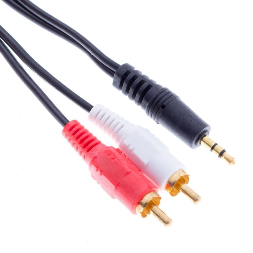Imagem 2 de 5 do produto Cabo Fio Adaptador P2 Macho Para 2x Rca Macho 5 M Metros Tamanho:5 Metros