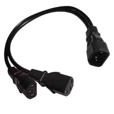 Cabo De Força Y Iec C14 Para 2 Iec C13 16a 1,80 Metros 3x1,50mm