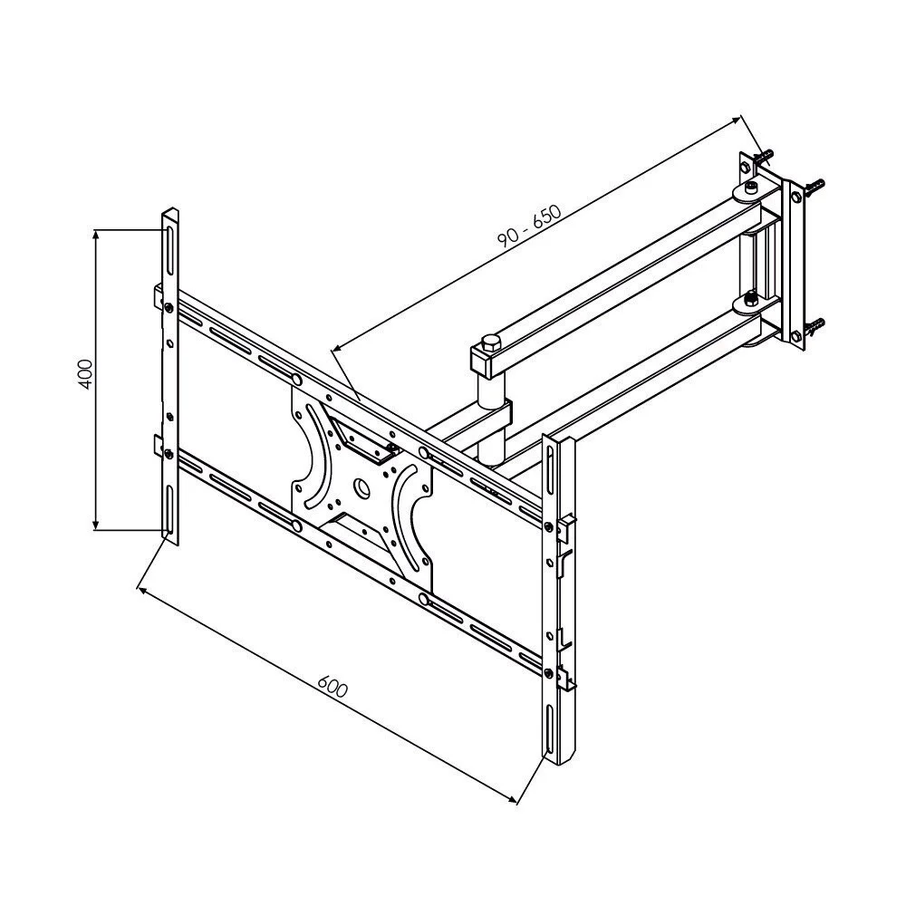 Imagem 2 de 5 do produto Suporte Articulado Para Tv 23-70Polegadas Brasforma Sbrp2440