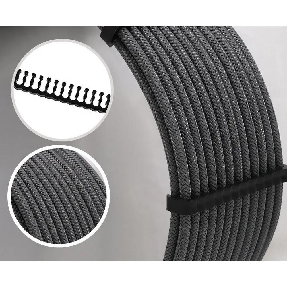 Imagem 2 de 5 do produto Kit 3 Cabo Sleeved Extensor de Fonte, 300mm, Preto, Compatível com ATX 1 x 24 Pinos, EPS 1 x 4+4 Pinos, GPU 2 x 6+2 Pinos