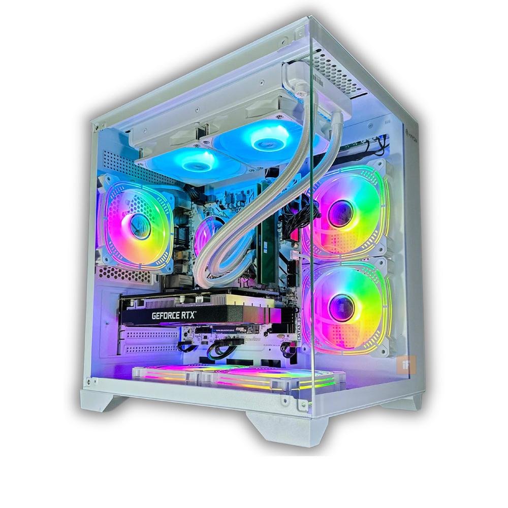 PC Gamer Aquário Branco Infotech Ryzen 5 5500, 16GB RAM, Nvidia RTX 3050 6GB, SSD 500GB, Water Cooler 240mm, Windows 11 trial - view 2