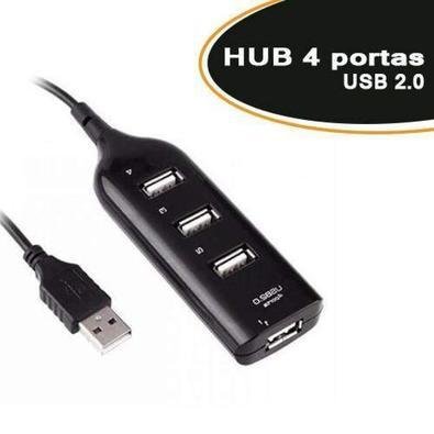 Hub Usb 2.0 4 Portas Cabo 40cm