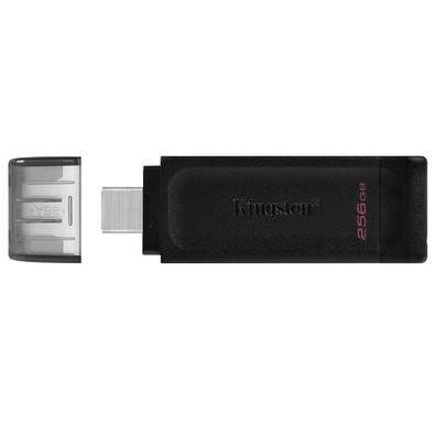 Pendrive Kingston Datatraveler 70, 256gb, Usb-c 3.2 Gen 1 - Dt70/256gb