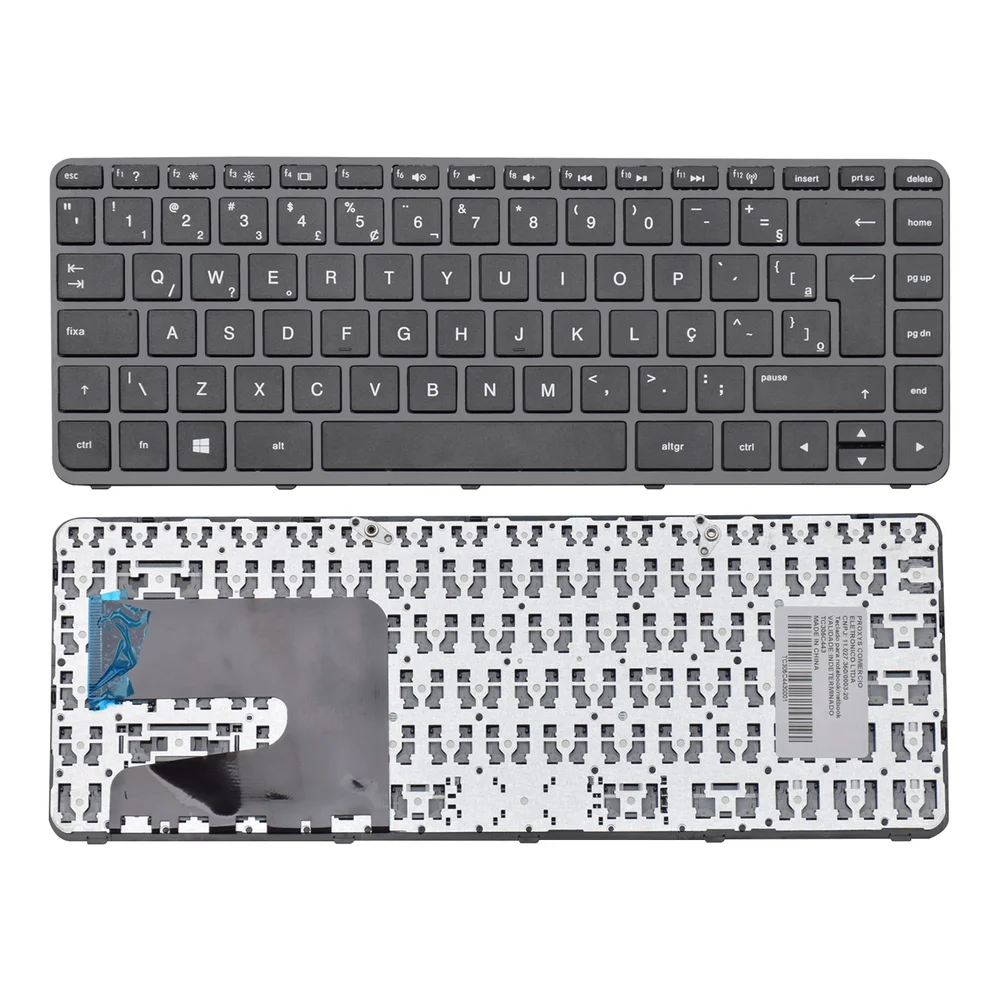 Teclado Para Notebook Hp Pavilion 14-n030br Com Moldura Teclado Para Notebook Hp Pavilion 14-n030br Com Moldura
