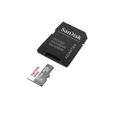 Cartao De Memoria Sandisk 64gb Micro Sd C/ Adap Classe 10 100mb/s