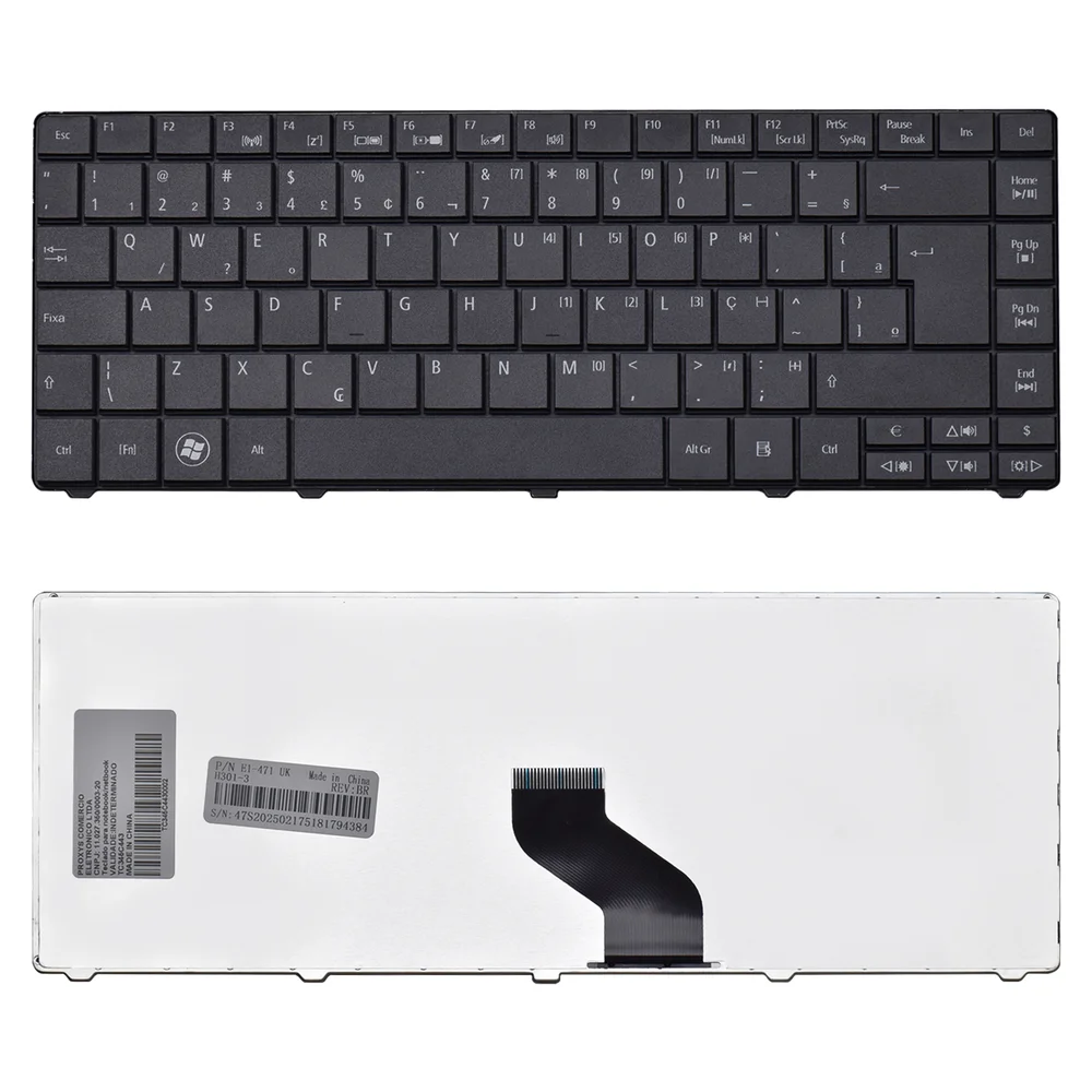 Teclado Para Notebook Acer Aspire 4810tz-4252 Abnt2 Teclado Para Notebook Acer Aspire 4810tz-4252 Abnt2