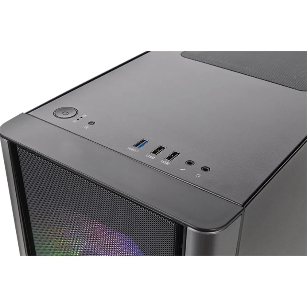 Imagem 2 de 5 do produto Gabinete Thermaltake V150 Tg ARGB Mesh Ed Miniatx  Vidro Temperado Usb C/3 Fans ARGB Preto