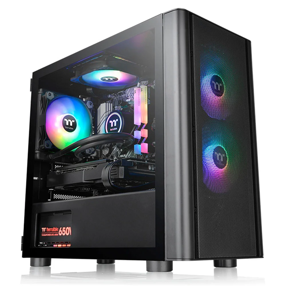 Gabinete V150 Tg ARGB Mesh Ed Win Spcc 3 Fans ARGB Thermaltake - Ca-1r1-00s1wn-02