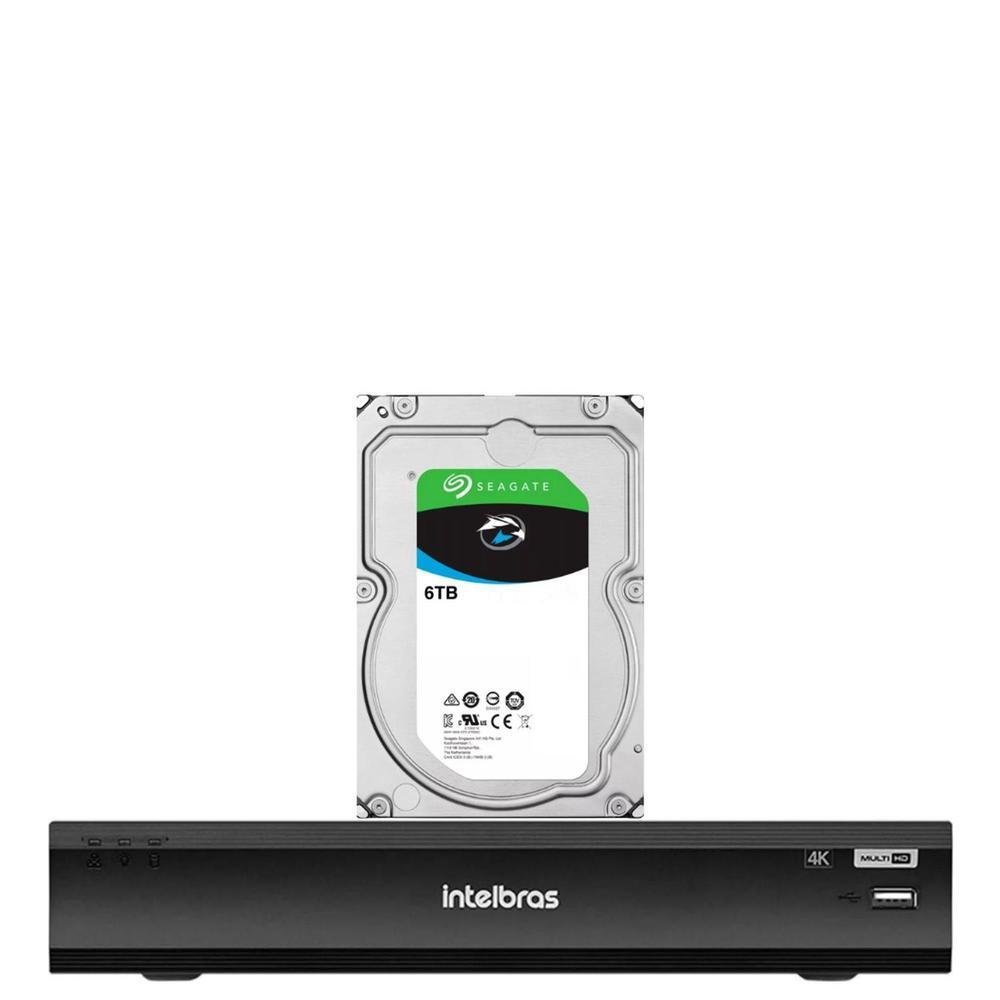 Dvr Intelbras 08 Canais Imhdx 5108 Detecção De Veículos E Pessoas Com Hd 6 Tb