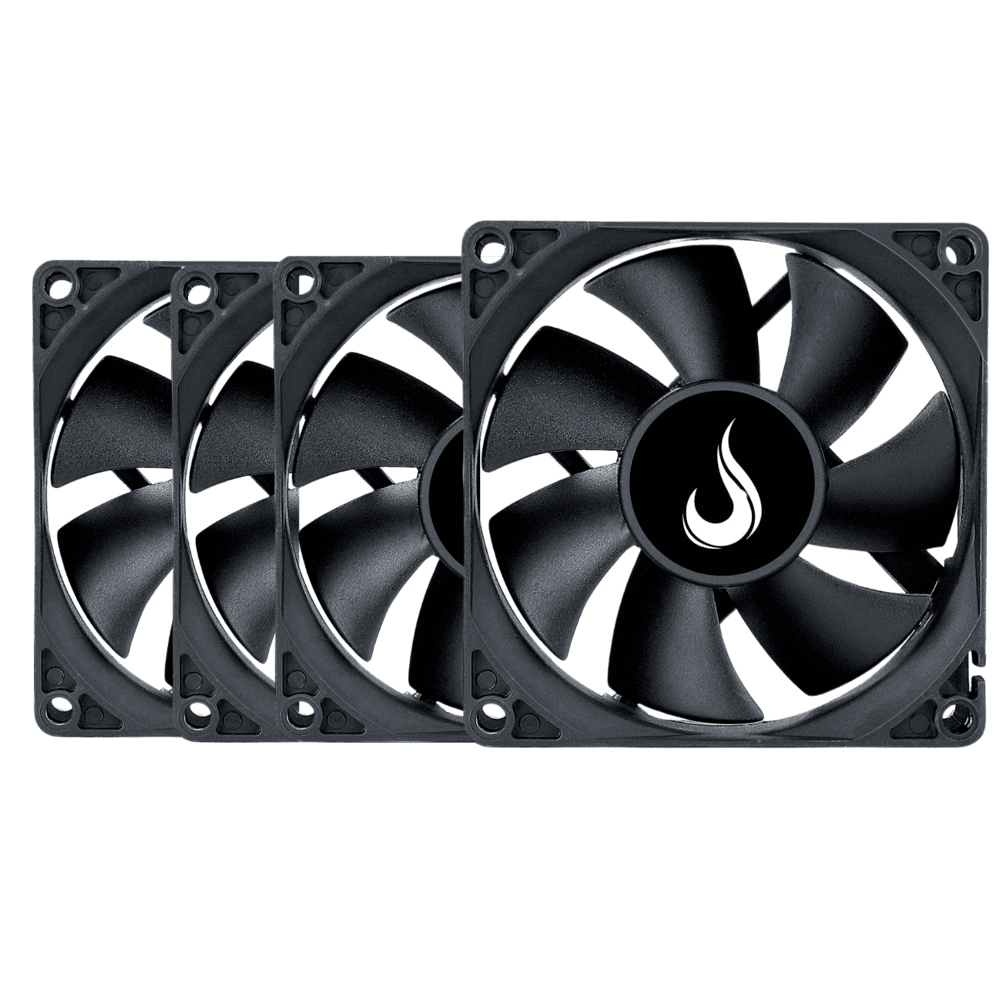 Kit 4 Cooler Fan Rise Mode Black 80mm 12v Preto - Rm-bk-02-fb 4