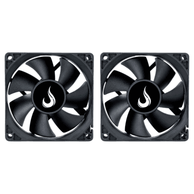 Kit 2 Cooler Fan Rise Mode Black 80mm 12v Preto - Rm-bk-02-fb