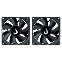 Kit 2 Cooler Fan Rise Mode Black 80mm 12v Preto - Rm-bk-02-fb 2