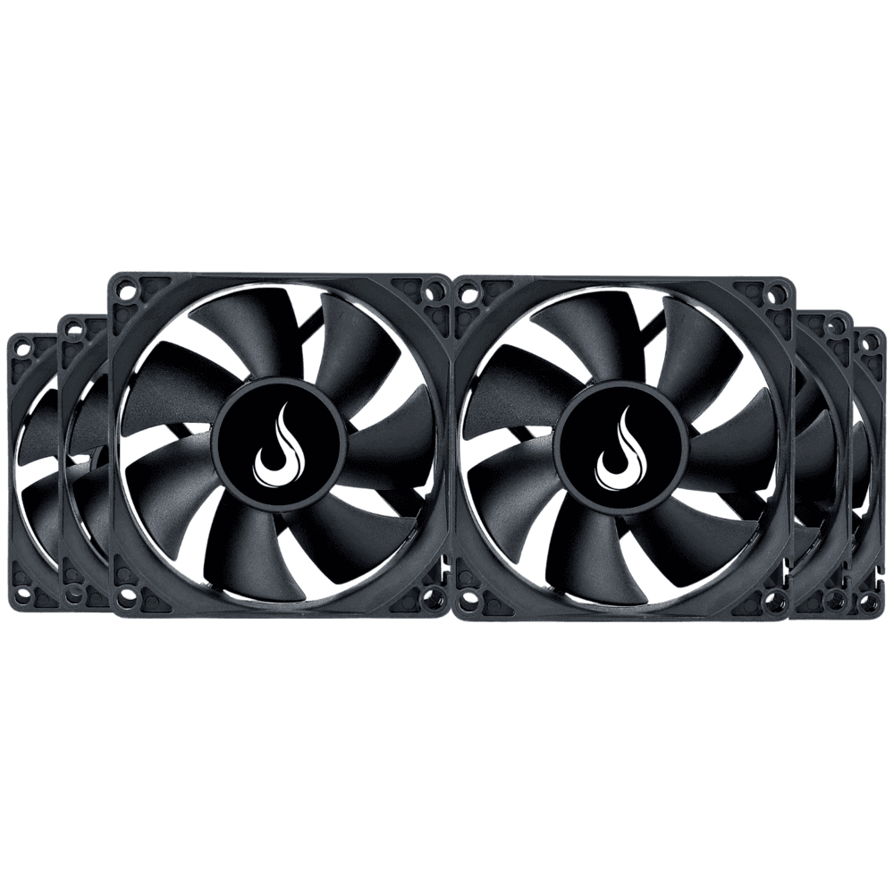 Kit 6 Cooler Fan Rise Mode Black 80mm 12v Preto - Rm-bk-02-fb 4