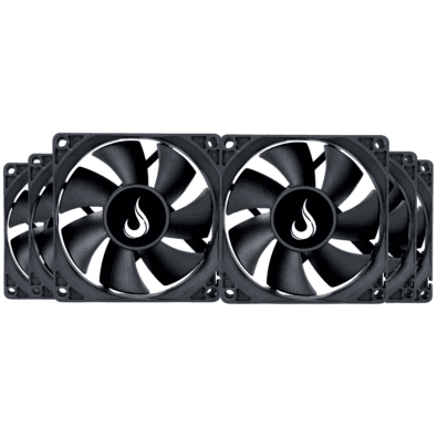 Kit 6 Cooler Fan Rise Mode Black 80mm 12v Preto - Rm-bk-02-fb