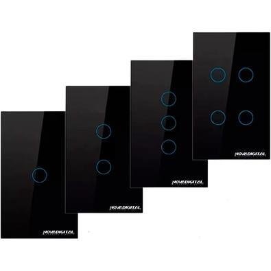 Interruptor 2 Botões Zigbee Smart Touch Inteligente Preto