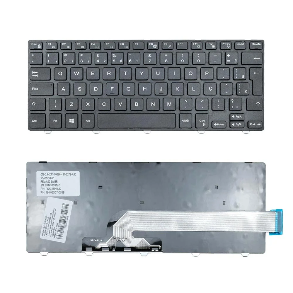 Teclado Para Notebook Dell Inspiron 14-5448-d25 Sem Iluminação Teclado Para Notebook Dell Inspiron 14-5448-d25 Sem Iluminação