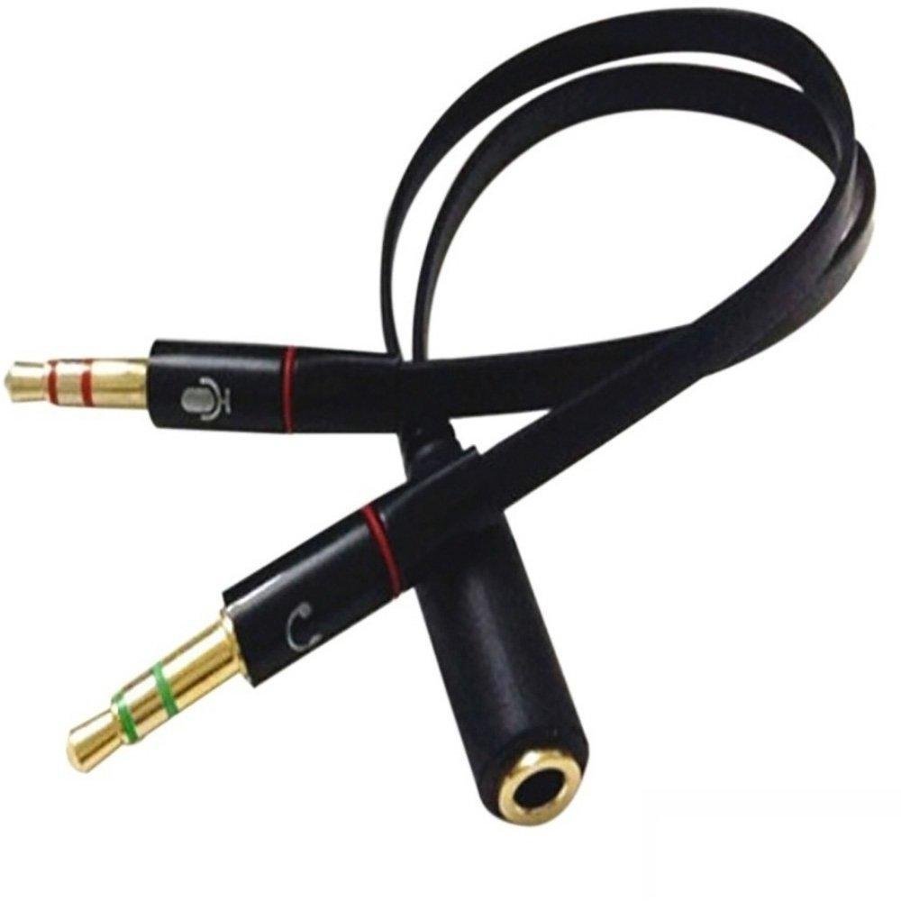 Imagem 2 de 3 do produto Cabo Adaptador P3 Fêmea Para 2 P2 Macho - Fone E Microfone