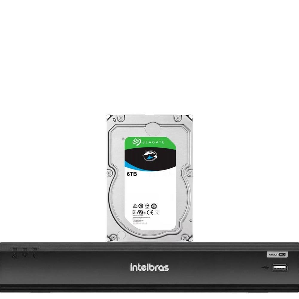 Dvr Intelbras 08 Canais Imhdx 3008 Inteligência Artificial Com Hd 6 Tb