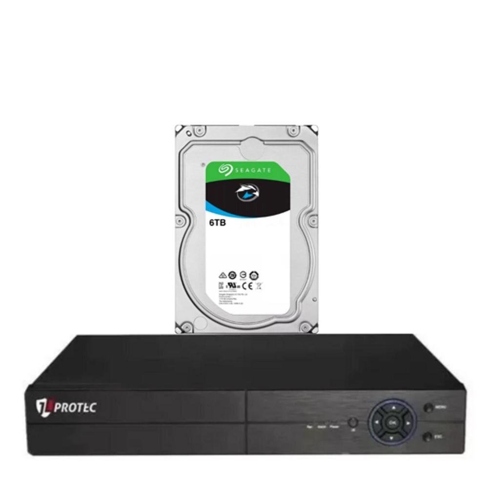 Dvr Protec 08 Canais 5x1 Com Hd 6 Tb
