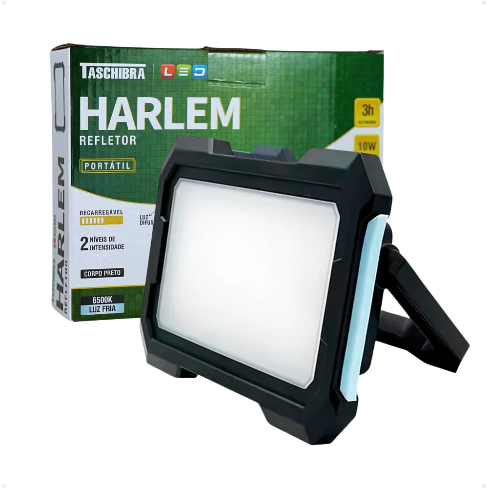 Refletor Taschibra LED Harlem Portátil Ip54 Usb Recarregável.