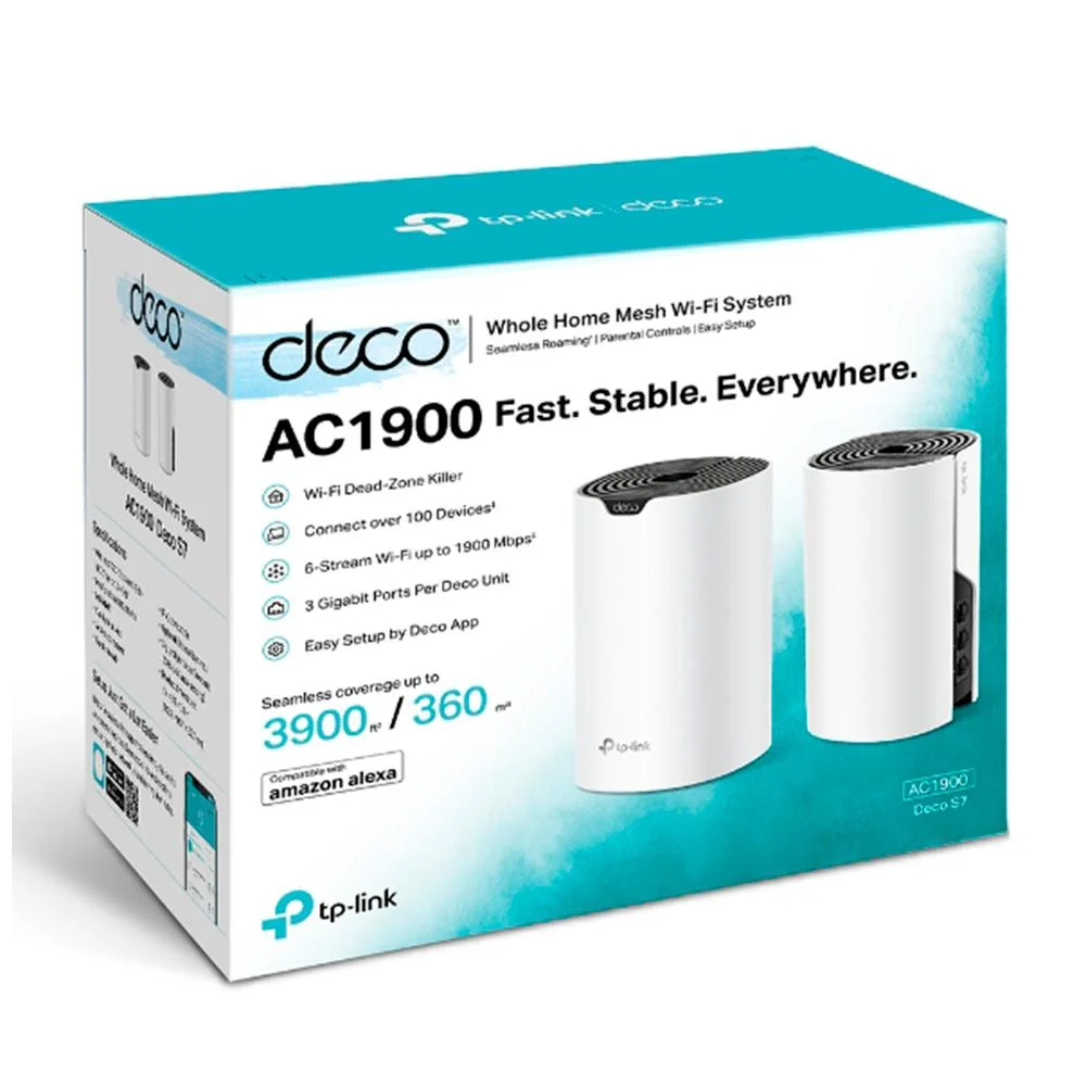Imagem 4 de 4 do produto Kit C/2 Roteador Tp-link Mesh Wi-fi 5 Gigabit Dual-band - Ac1900
