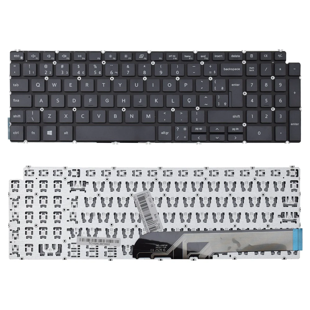 Teclado Para Notebook Dell Inspiron 15-5502 Sem Iluminação Teclado Para Notebook Dell Inspiron 15-5502 Sem Iluminação
