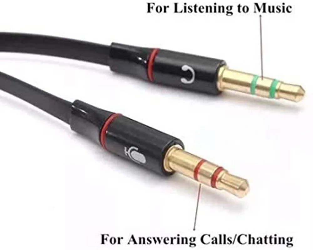 Imagem 3 de 3 do produto Cabo Adaptador P3 Femea Para 2 P2 Macho - Fone E Microfone