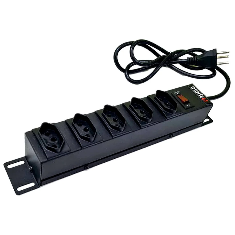 Imagem 3 de 3 do produto Filtro De Linha + Protetor Eletrônico 5 Tom. 10a Bivolt 115/220v C/ Disjuntor Cabo 1,5m Ts Shara 560