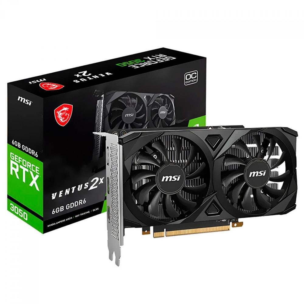  MSI RTX 3050 Ventus 2X OC, 6GB RAM, GDDR6, 96 Bits - 912-V812-016