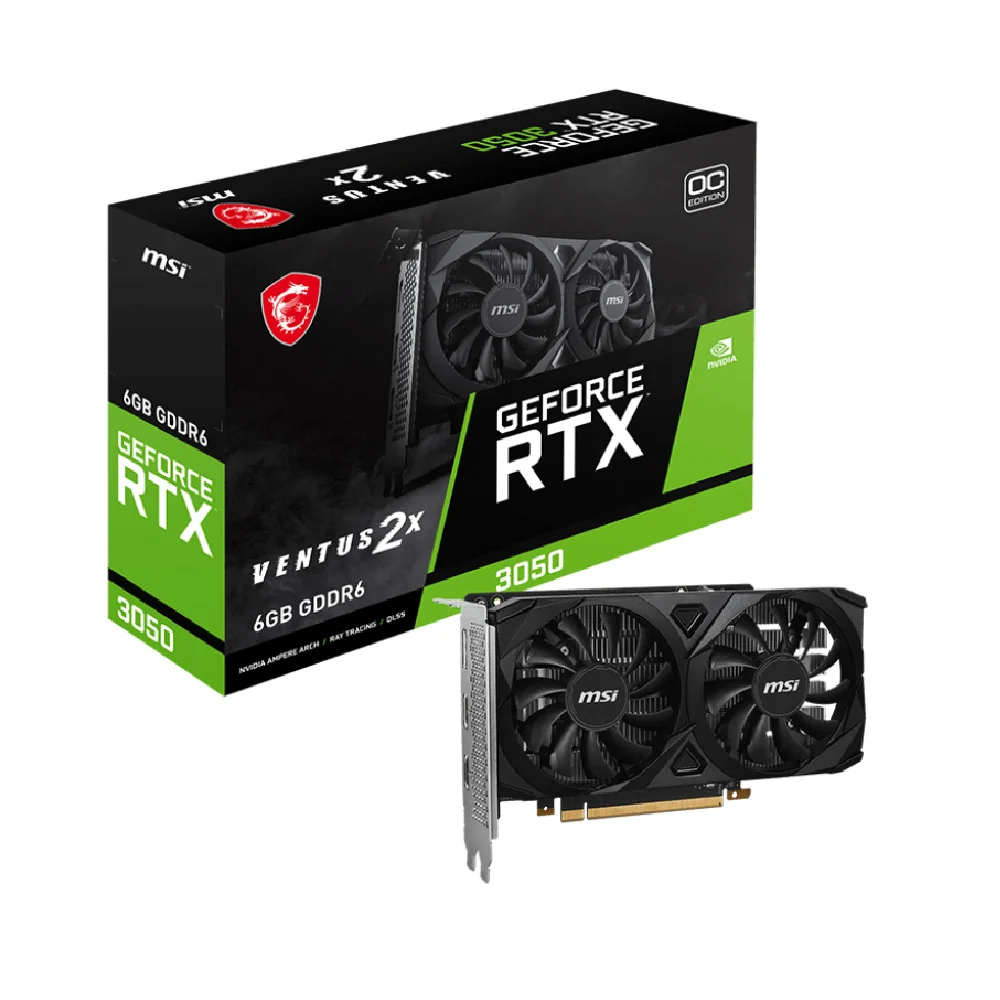 グラフィックボード・グラボ・ビデオカード MSI GeForce RTX 3050 VENTUS 2X 6G OC Placa de Vídeo MSI RTX 3050 KaBuM