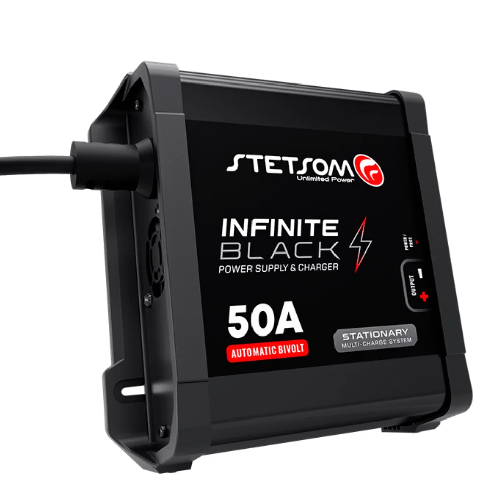 Carregador De Bateria / Fonte Stetsom Infinity Black 50a Digital