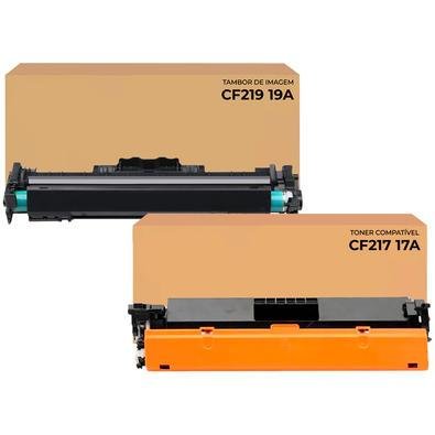 Fotocondutor 19a Cf219a + Toner Cf217a 17a Compatível Para Impressora Hp M-130