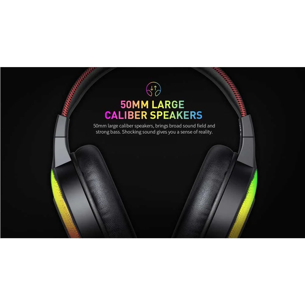 Imagem 2 de 5 do produto Fone De Ouvido RGB Headset Gamer Havit2013d Usb Jack 2x3,5mm