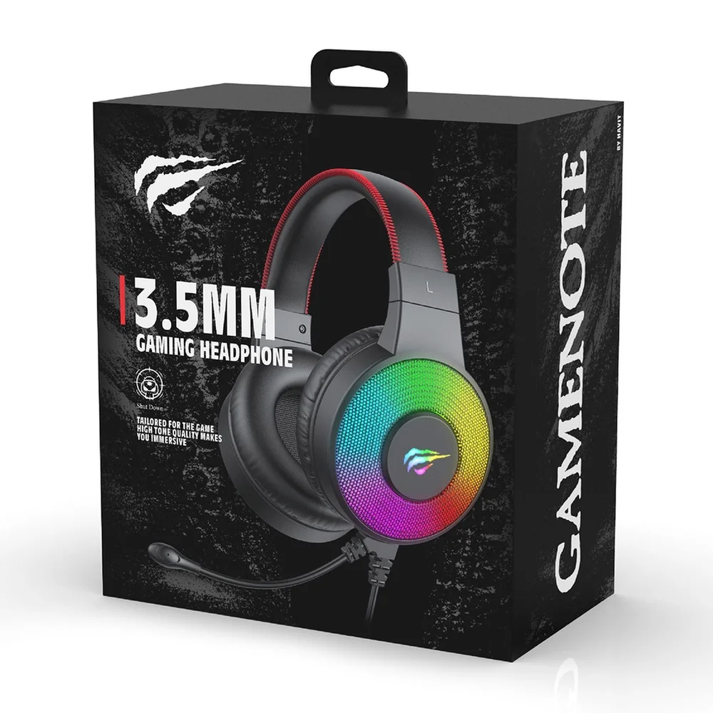Imagem 4 de 5 do produto Fone De Ouvido RGB Headset Gamer Havit2013d Usb Jack 2x3,5mm