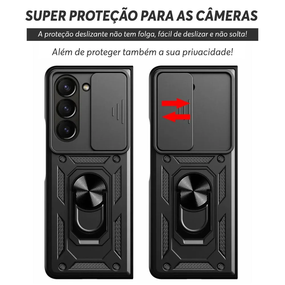 Imagem 3 de 5 do produto Capa Militar P/ Galaxy Z Fold 6 - Capinha Case Protetora Anti Impacto Queda Armadura Resistente