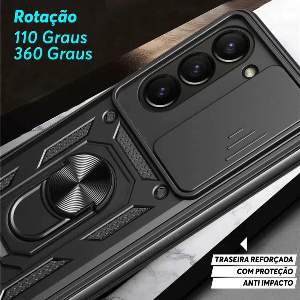 Imagem 4 de 5 do produto Capa Militar P/ Galaxy Z Fold 6 - Capinha Case Protetora Anti Impacto Queda Armadura Resistente