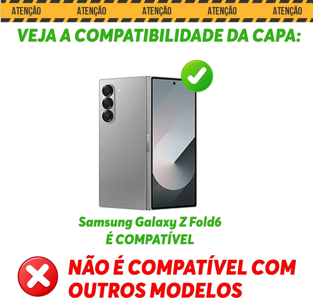 Imagem 5 de 5 do produto Capa Militar P/ Galaxy Z Fold 6 - Capinha Case Protetora Anti Impacto Queda Armadura Resistente