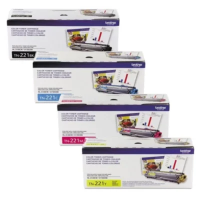 Kit 4 Cores Toner TN221 HL3140CW 3170C MFC9130 9330 B+C+Y+M