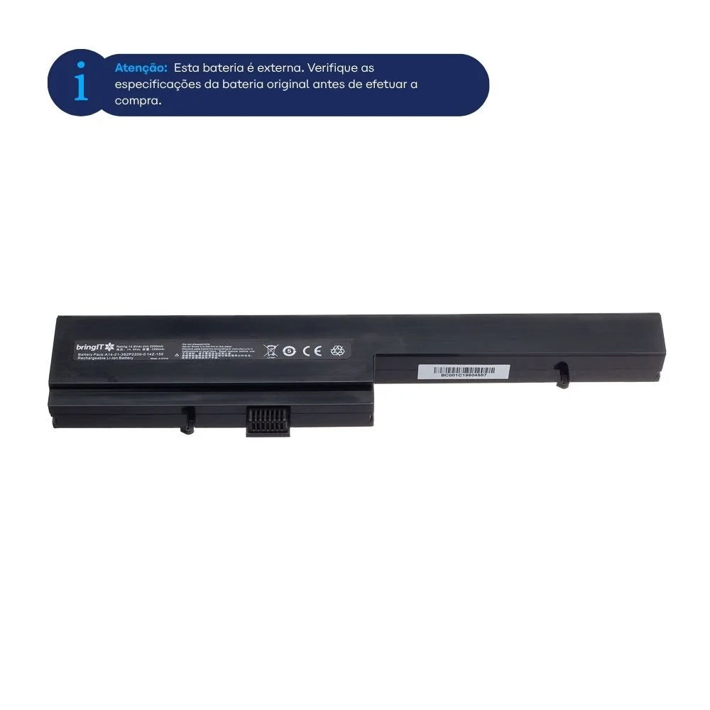 Bateria Para Notebook Semp Toshiba Na 1401 14.8v 2000mah Bateria Para Notebook Semp Toshiba Na 1401 14.8v 2000mah
