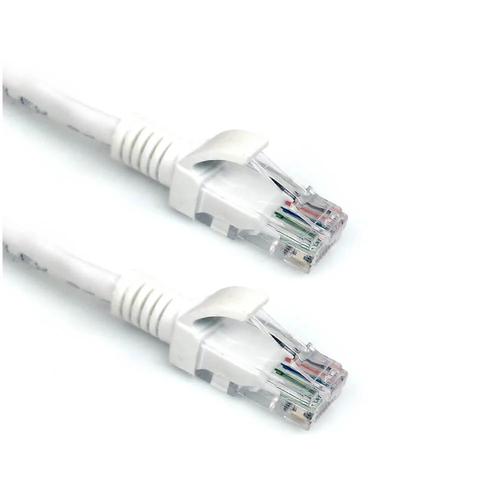 Cabo De Rede Plus Cable Patch Cord Cat6e Rj45 5 Metros Branco - PC-eth6u50wh Cabo De Rede Plus Cable Patch Cord Cat6e Rj45 5 Metros Branco - PC-eth6u50wh