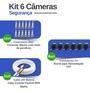 Kit 6 Câmeras Tudo Forte Tf 2020 B Full Hd 1080p Bullet Visão Noturna 20m Proteção Ip66 + Dvr Intelbras Mhdx 3008-c 8 Canais + Hd 2TB Purple