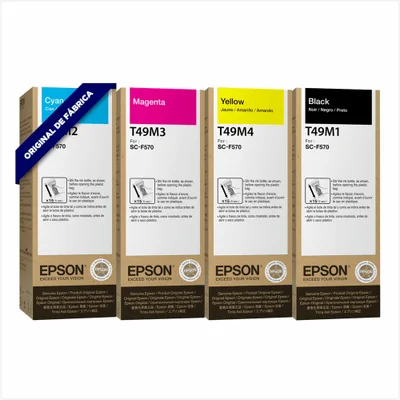 Tinta Sublimatica Epson T49m 4 Cores | F170 F571 F570 |  140ml