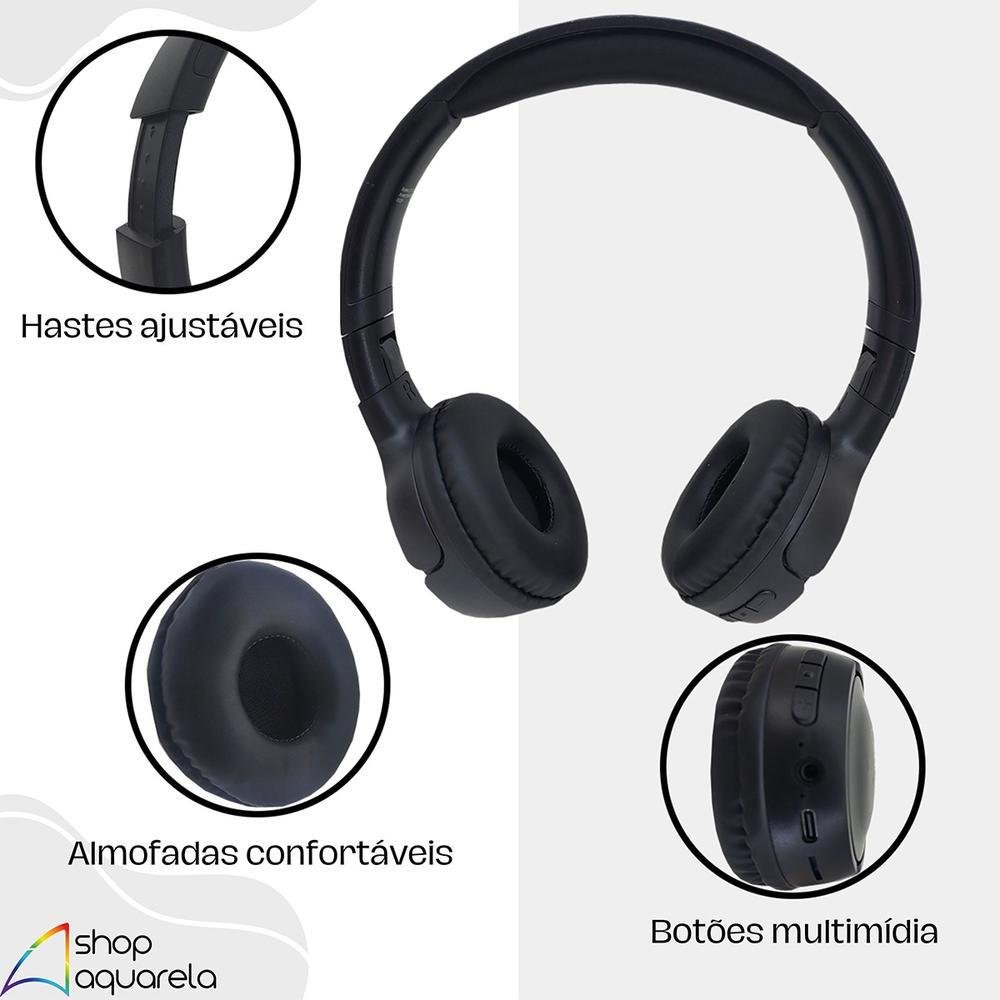 Imagem 2 de 5 do produto Fone De Ouvido Bluetooth 5.3 Headset Sem Fio Cancelamento De Ruido (preto)