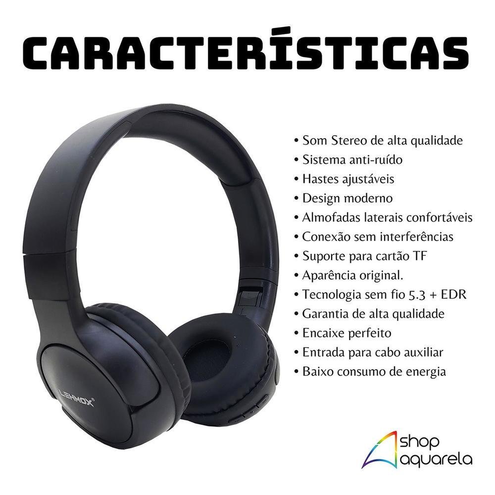 Imagem 5 de 5 do produto Fone De Ouvido Bluetooth 5.3 Headset Sem Fio Cancelamento De Ruido (preto)